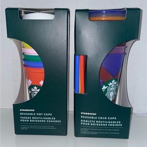 Starbucks set of 6 hot cups and Starbucks set of 5 cold cups